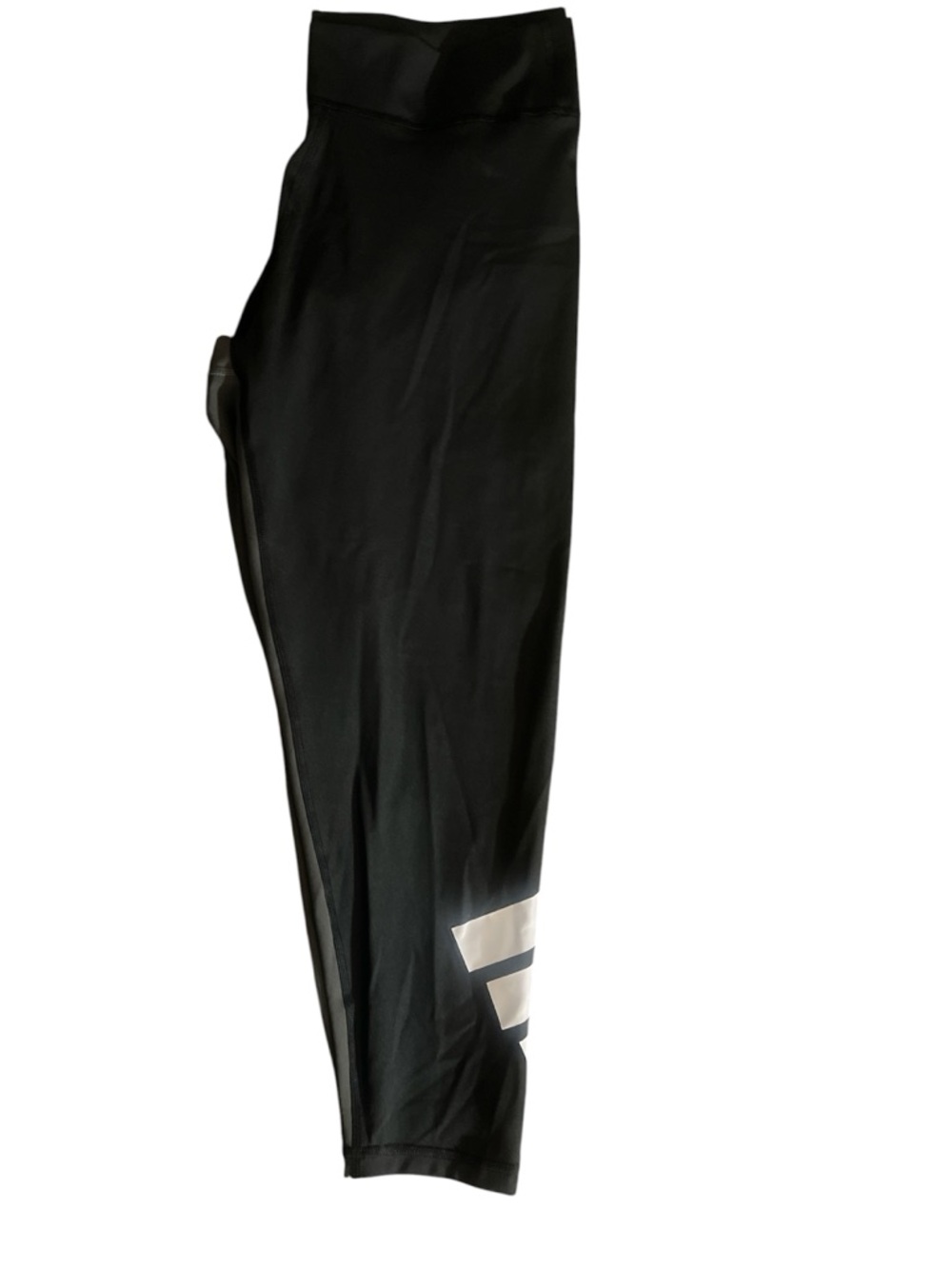 adidas Black Women's Leggings with White Stripe Accent